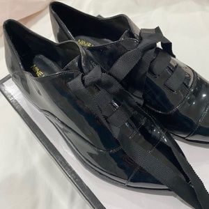 Nine West "Patent" Oxfords - Black, Sz 8.5; BRAND NEW IN BOX